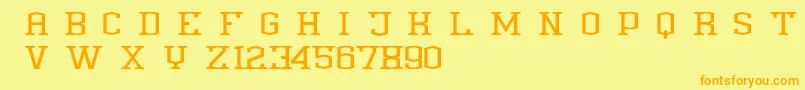 Anthony Demoversion Font – Orange Fonts on Yellow Background