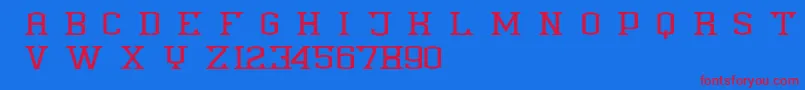 フォントAnthony Demoversion – 赤い文字の青い背景