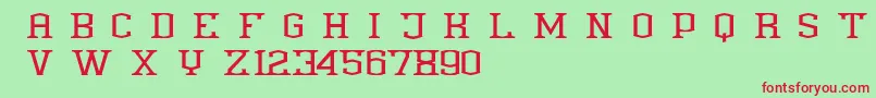 Anthony Demoversion Font – Red Fonts on Green Background