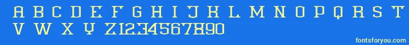 Anthony Demoversion Font – Yellow Fonts on Blue Background