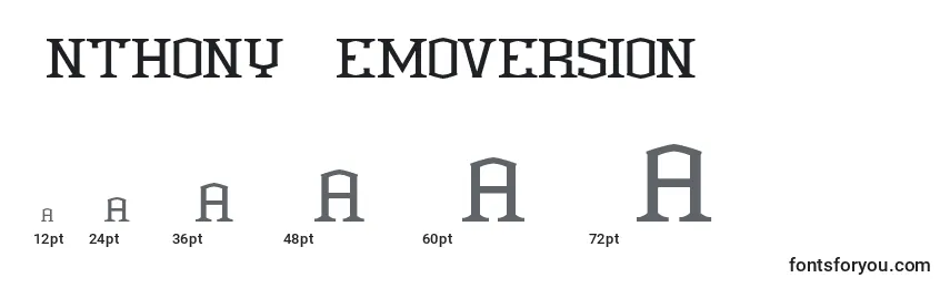 Anthony Demoversion Font Sizes