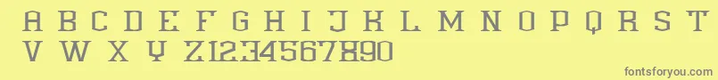 フォントAnthony Demoversion – 黄色の背景に灰色の文字