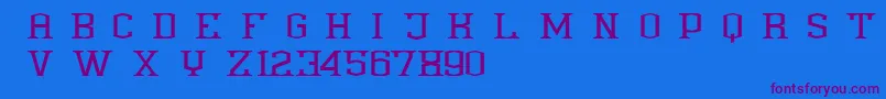 Anthony Demoversion Font – Purple Fonts on Blue Background