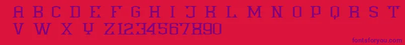 Anthony Demoversion Font – Purple Fonts on Red Background