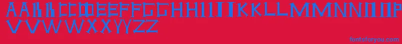 ANTI Font – Blue Fonts on Red Background