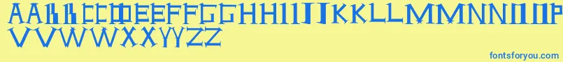 ANTI Font – Blue Fonts on Yellow Background