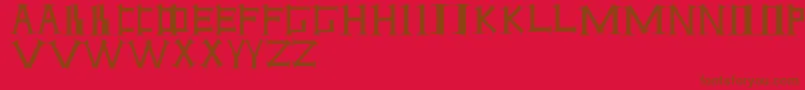 ANTI Font – Brown Fonts on Red Background