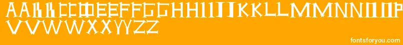 フォントANTI – オレンジの背景に白い文字