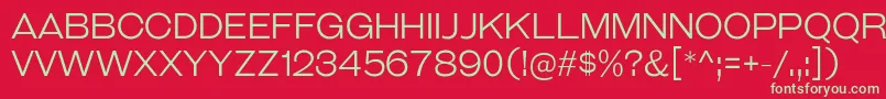 GalderglynnTitlingLt Font – Green Fonts on Red Background