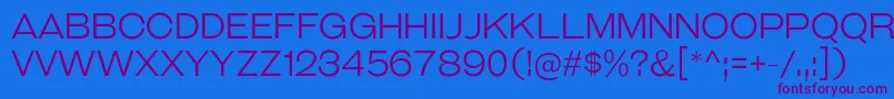 Шрифт GalderglynnTitlingLt – фиолетовые шрифты на синем фоне