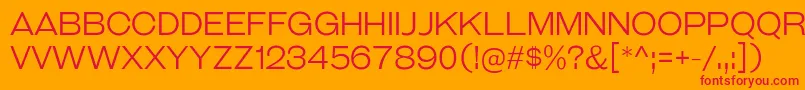 GalderglynnTitlingLt Font – Red Fonts on Orange Background
