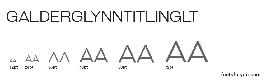 Размеры шрифта GalderglynnTitlingLt