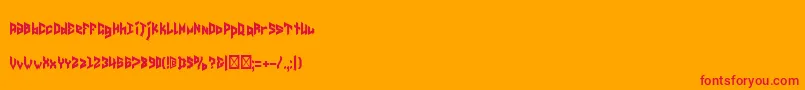 Anticipatio Font – Red Fonts on Orange Background