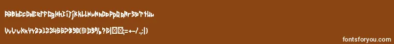 Anticipatio Font – White Fonts on Brown Background