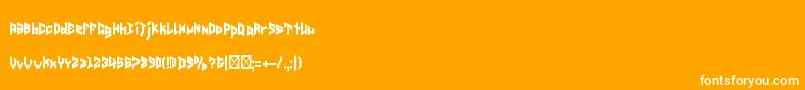 Anticipatio Font – White Fonts on Orange Background