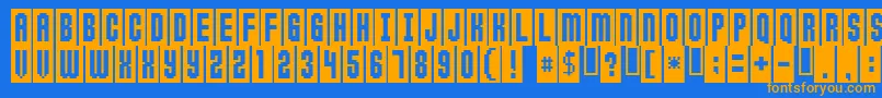 ANTICLIMAX Font – Orange Fonts on Blue Background