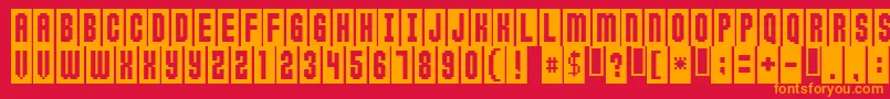 ANTICLIMAX Font – Orange Fonts on Red Background