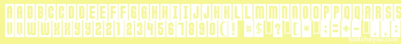 Czcionka ANTICLIMAX – białe czcionki na żółtym tle