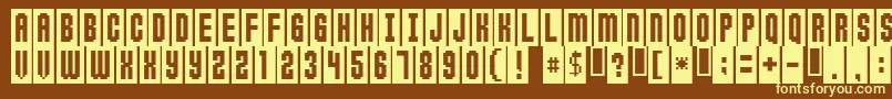 ANTICLIMAX Font – Yellow Fonts on Brown Background