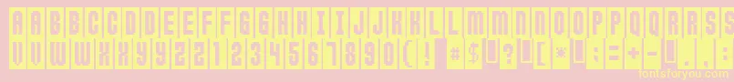 Шрифт ANTICLIMAX – жёлтые шрифты на розовом фоне