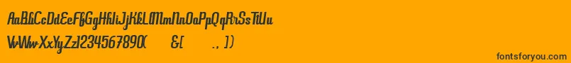 antiophie personal use only Font – Black Fonts on Orange Background