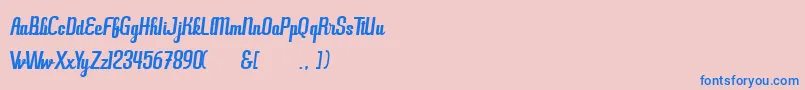 antiophie personal use only Font – Blue Fonts on Pink Background