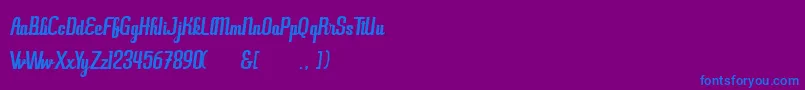 antiophie personal use only-Schriftart – Blaue Schriften auf violettem Hintergrund