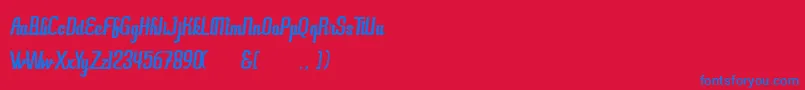 antiophie personal use only Font – Blue Fonts on Red Background