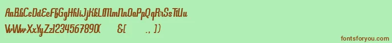 antiophie personal use only Font – Brown Fonts on Green Background