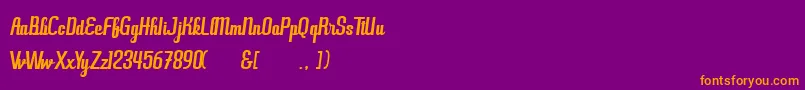 antiophie personal use only-Schriftart – Orangefarbene Schriften auf violettem Hintergrund