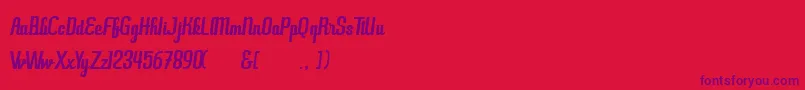 antiophie personal use only Font – Purple Fonts on Red Background