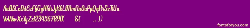 antiophie personal use only Font – Yellow Fonts on Purple Background