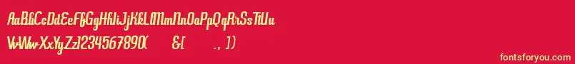 antiophie personal use only Font – Yellow Fonts on Red Background