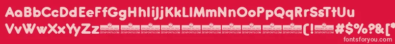 Antipasto Pro ExtraBold trial Font – Pink Fonts on Red Background