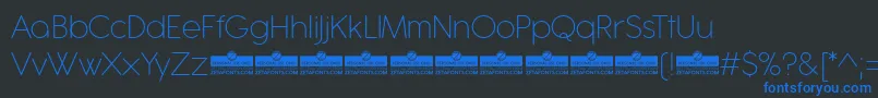 Antipasto Pro ExtraLight trial Font – Blue Fonts on Black Background