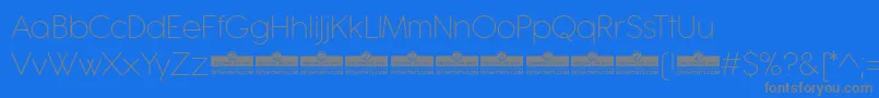 Antipasto Pro ExtraLight trial Font – Gray Fonts on Blue Background