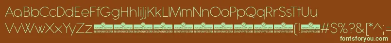 Antipasto Pro ExtraLight trial Font – Green Fonts on Brown Background