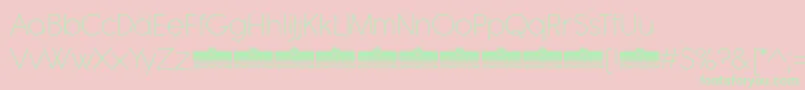 Antipasto Pro ExtraLight trial Font – Green Fonts on Pink Background