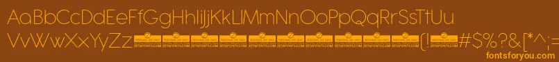 Antipasto Pro ExtraLight trial Font – Orange Fonts on Brown Background