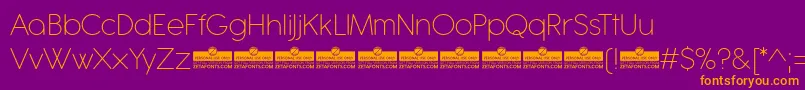 Antipasto Pro ExtraLight trial Font – Orange Fonts on Purple Background