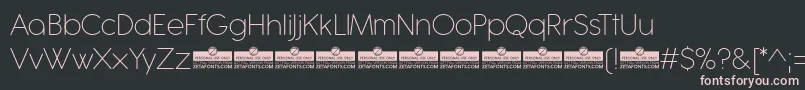 Antipasto Pro ExtraLight trial Font – Pink Fonts on Black Background