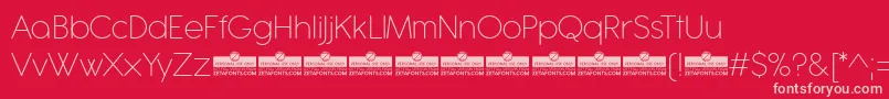 Antipasto Pro ExtraLight trial Font – Pink Fonts on Red Background
