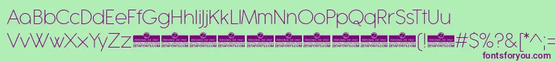 Antipasto Pro ExtraLight trial Font – Purple Fonts on Green Background