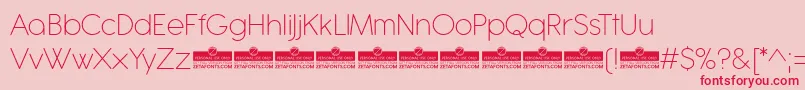 Antipasto Pro ExtraLight trial Font – Red Fonts on Pink Background