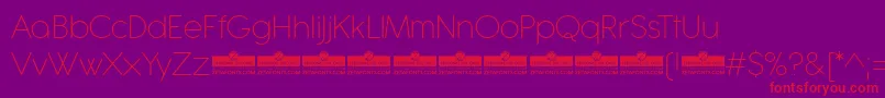 Antipasto Pro ExtraLight trial Font – Red Fonts on Purple Background