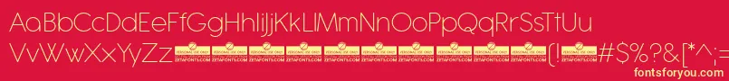 Antipasto Pro ExtraLight trial Font – Yellow Fonts on Red Background
