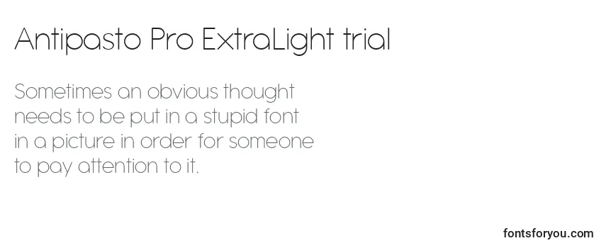 Шрифт Antipasto Pro ExtraLight trial