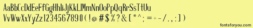 antique book cover Font – Black Fonts on Yellow Background