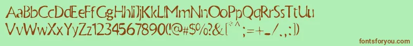 Antique Book Font – Brown Fonts on Green Background