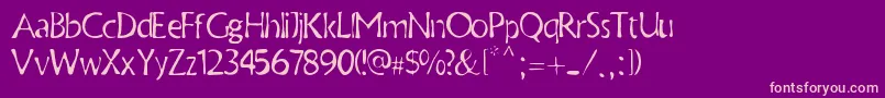 Antique Book Font – Pink Fonts on Purple Background